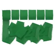 1" x 7Yd Chiffon Silk Ribbon, 6 Rolls Handmade Fringe Fabric for Gifts, Green