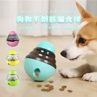 在飛比找PChome24h購物優惠-SUNORO 狗狗不倒翁漏食球 趣味益智玩具 餵食器 寵物玩