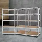 5 PCS Warehouse Shelving Rack Industrial Garage Metal Storage Reinforced Frame