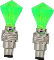 Abaodam 7PCS Fluorescent Bike Tyre Plug Lights LED Cores for Enhanced Night Visibility Stylish Cycling Accessories Green for Night Riding Safety