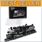 Classic Steam Locomotive Display Model with Authentic Detailing and Train Tracks
