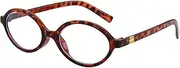Oval Anti-Blue Light Glasses for Men and Women - Stylish frame computer with light lens case can relieve eye fatigue,perfect daily protection reading, gaming long hours of screen time.