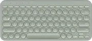 Wireless Compact Bluetooth Keyboard Green QWERTY - Comfortable Ergonomic - Connects Multiple Devices - Rechargeable