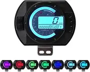 12500 RPM Motorcycle Speedometer LCD MPH Digital Odometer 7 Colors Back Light Motorbike Tachometer Racing Part Motorcycle Trip Meter