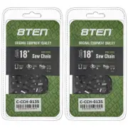 Semi Chisel Chainsaw Chain 18 Inch .050 3/8 LP 66DL for Echo Stihl Poulan 2 Pack