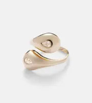 [Mateo] Mateo Water Droplet 14kt gold ring with diamonds L 1/2 gold