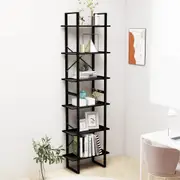 Storage Shelf Black 60x30x210 cm Engineered Wood vidaXL