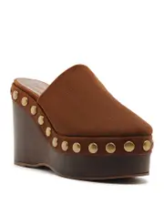 Schutz Women's Sierra Studs Suede Platform Pumps