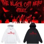 【西柚】ATEEZ專輯THE BLACK CAT NERO周邊同款春秋冬加絨連帽衛衣應援服