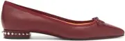 Christian Louboutin Hall Studded Pointed Toe Bow Flats Z3003 Size 6.5 US/ 36.5