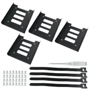 SSD HDD Holder, Sturdy Mounting Bracket for 2.5 to 3.5 Hard Drive Adapter (4 ...