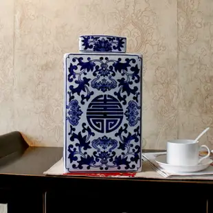 青花瓷 中國風 創意 瓷 儲物罐 陶瓷 工藝 擺件
