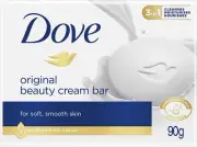 Dove Beauty Cream Bar Original Soap 90 GR 1 Bar, White