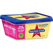 Western Star Soft 'N' Less Salt Butter Spreadable 375g