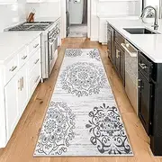 Jabykare Extra Long & Wide Runner Rugs(80x180cm) - Washable Non Slip Kitchen Floor Mat, Kitchen Rugs & Mats for Hallway, Living Room, Bedroom, Hall, Laundry (Boho1, 80x178 cm)