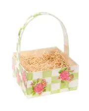 MacKENZIE CHILDS TISKET A TASKET GREEN BASKET BNIB