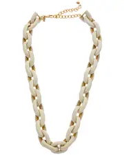Kenneth Jay Lane Plated Enamel Link Necklace