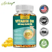Vitamin D3 Capsules 5000IU - Support Immune System, Bones & Muscle Health
