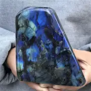 3.13LB Natural Labradorite Quartz Freeform Crystal Mineral Reiki Healing Decor