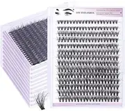 Eyelash Extensions Kit lash cluster With 560 pcs, eyelash Applicator for Beginners(Kit-50P-280PCS*2)