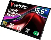 Verbatim Portable Touchscreen Monitor 15.6” Full HD 1080p Metal