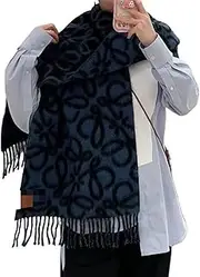 [ZONTO] Women's Woolen Cape with Fringe Striped Patchwork and Roll Edge for Autumn and Winter