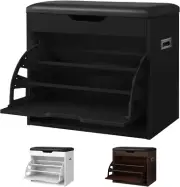 Shoe Cabinet Bench Compact Shoes Storage Rack Adjustable Cabinets Organiser Draw