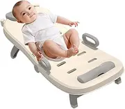 Rrlihjgu Children Shampoo Chair, Adjustable Children Lying Shampoo Bed, Foldable Toddler Head Hair Rinser, Portable Baby Shampoo Recliner for Boys and Girls