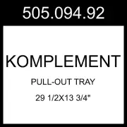 IKEA KOMPLEMENT Pull-out Tray Dark Gray 29 1/2x13 3/4" 505.094.92