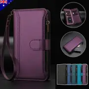 For iPhone 16 15 14 13 12 11 Pro Max XS 8 Case Leather Wallet 9 Cards Flip Cover