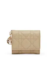 Lady Dior Lotus Wallet in Beige