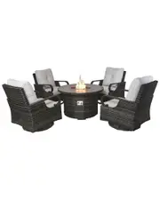 Courtyard Casual Victoria 5pc Swivel Glider Set
