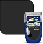 [Dulux] Simply Refresh Feature Wall Matt Emulsion Paint - Rich Black - 30ML, Tester, 5569131
