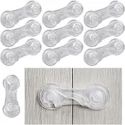 Taicols Cabinet Locks Child Proofing Safety, 10 Pcs Cabinet Locks for Babies, Cupboard Drawer Kitchen Safe Latchs with Removable Adhesive, Child Safety Locks Drawer Locks, Child Cabinet Safety Locks