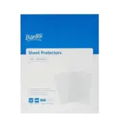 Bantex Tough Polypropylene Sheet Pocket Protectors 50 Micron A4 Pack Of 100