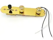 [Liyquint] 3 Wired Control Plate,Guitar Control Plate,Fully Loaded Control Plate，Prewired Control Panels Guitar Accessories Control Panels Replacement Guitar Control Panels (Gold)