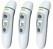 3) Ear Forehead Thermometer Digital Infrared Temporal Thermometer w/ Fever Alarm
