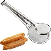 Tongs Oil Filter Spoon | 2-in-1 Colander Sieve and Oil-Frying Filter Clip - Colander Sieve, Reusable Stainless Steel Clip Skimmer for Cooking Fried Food