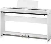 Kawai ES120 88 Note Weighted Keys Portable Digital Piano Set with Including Stand and Pedal Board, White