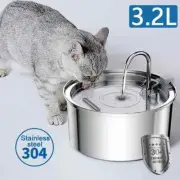 Cat Dog Water Fountain Automatic Feeder Stainless Steel Pet Water Fountain