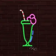 NEW JUICE DRINK LOGO VERTICAL 30x12 INCH LED FLEX WINDOW/WALL INDOOR SIGN 30660