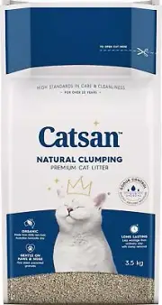 CATSAN Natural Clumping Cat Litter 3.5kg Odour Control Long Lasting Natural Pet