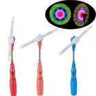 Glow LED Music Windmill Spinner Mini Handheld Light Up Windmill Toy Kids