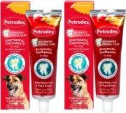 Petrodex Enzymatic Toothpaste Dog Poultry Flavor Familyvalue 2Pack (6.2Oz) Si...