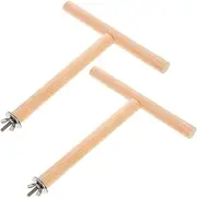 BUGUUYO 2pcs Bird Perch Stand Durable Shaped Branch Perch for Parrots Parakeets Cockatiels Easy to Install Cage Accessory for Climbing Exercise