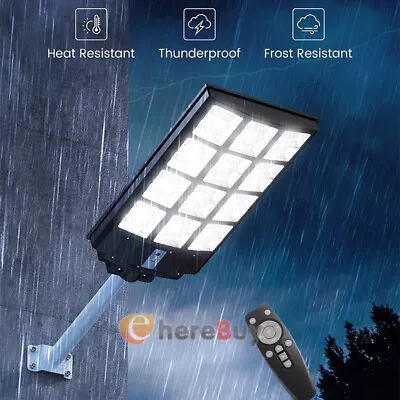 1152 LED Solar Street Light Motion Sensor Commercial Dusk To Dawn Big Road Lamp