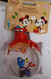 Disney Store Sketchbook Ornament 2016 Finding Dory Nemo Hank Glass Ball NWT