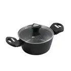 Marburg 16CM Non Stick Saucepan Marble Coating Induction Casserole Pot w/ Lid