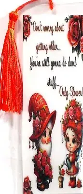 "DON'T WORRY" INSPIRATIONAL VERSE/FLOWERS UNIQUE EXQUISITE LAMINATED BOOKMARK