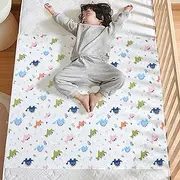 MooMoo Baby Waterproof Potty Training Pad Nighttime Reusable Underpad Mattress Sheet Protector Mat Leakproof Pee Pad for Kids Bedwetting